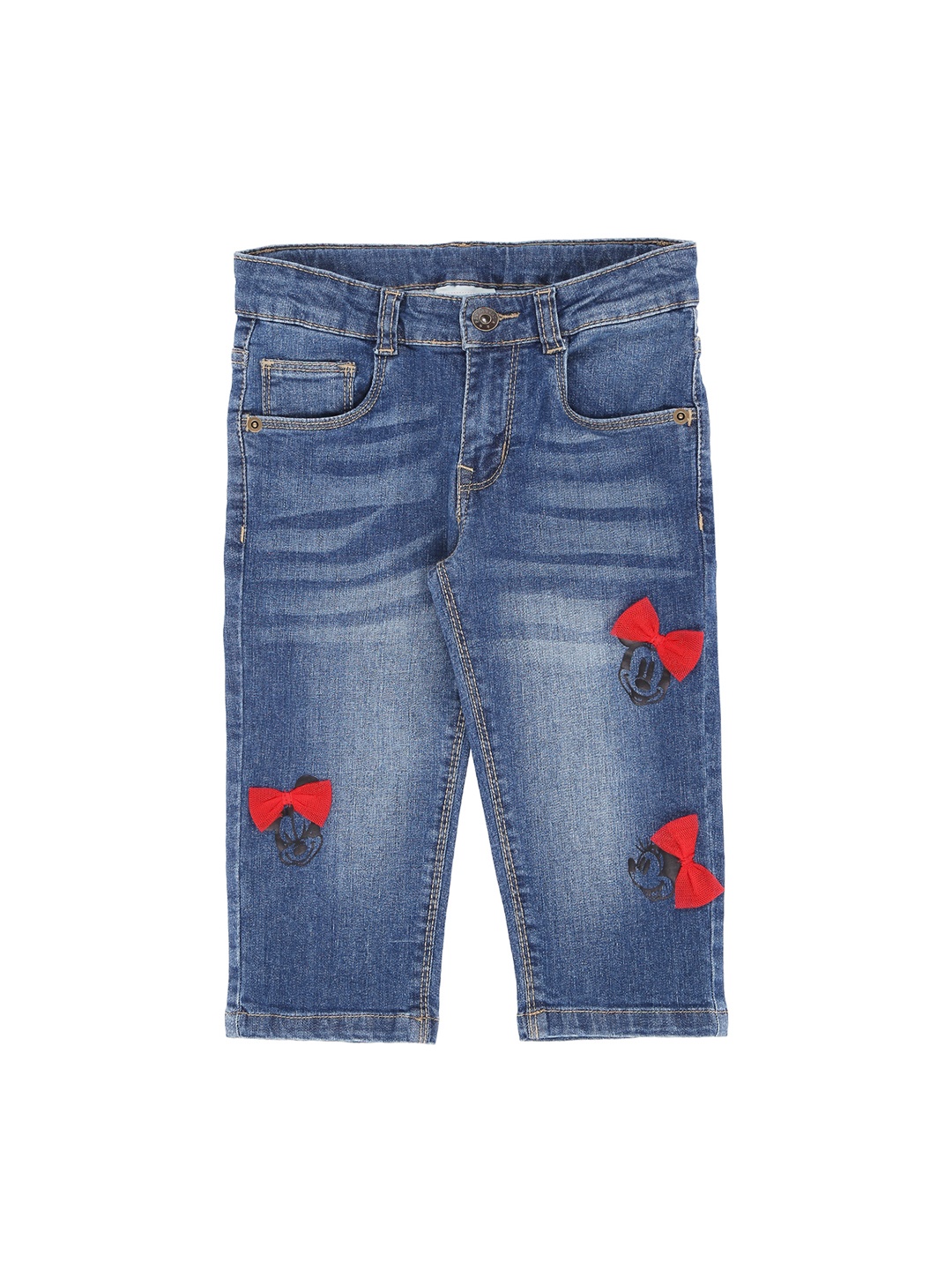 

Pantaloons Junior Girls Blue Regular Fit Mid-Rise Clean Look Jeans