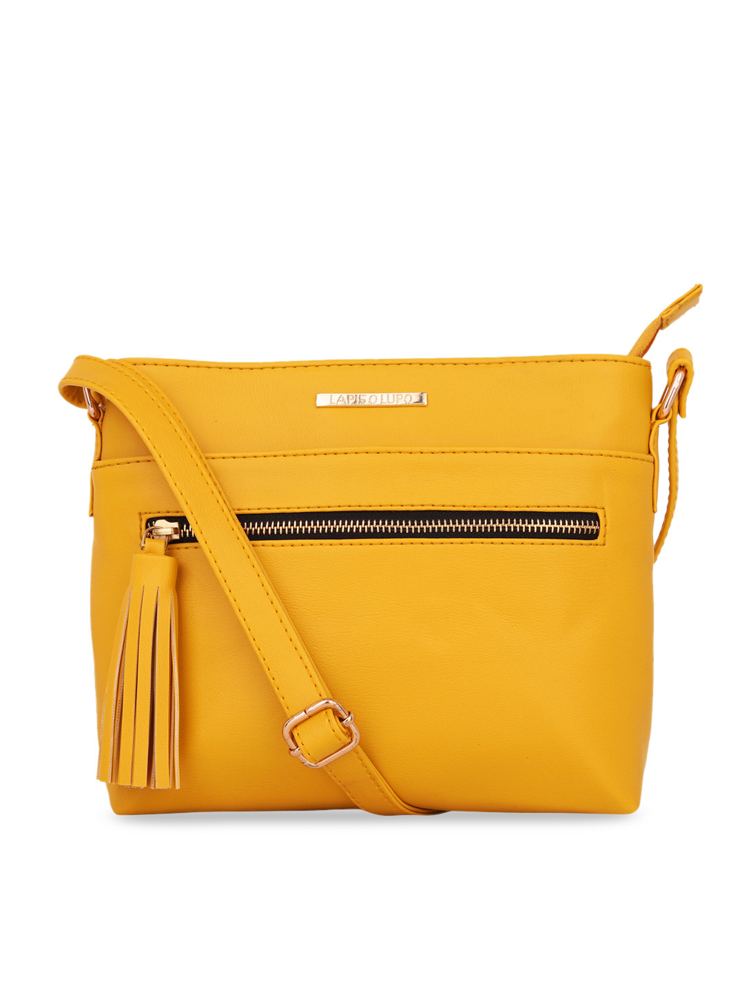 

Lapis O Lupo Yellow Solid Sling Bag