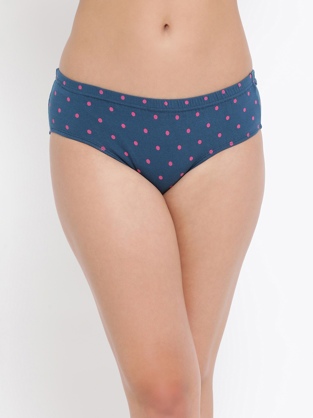 

Clovia Women Navy Blue & Pink Printed Mid Rise Hipster Briefs PN3294P08XL