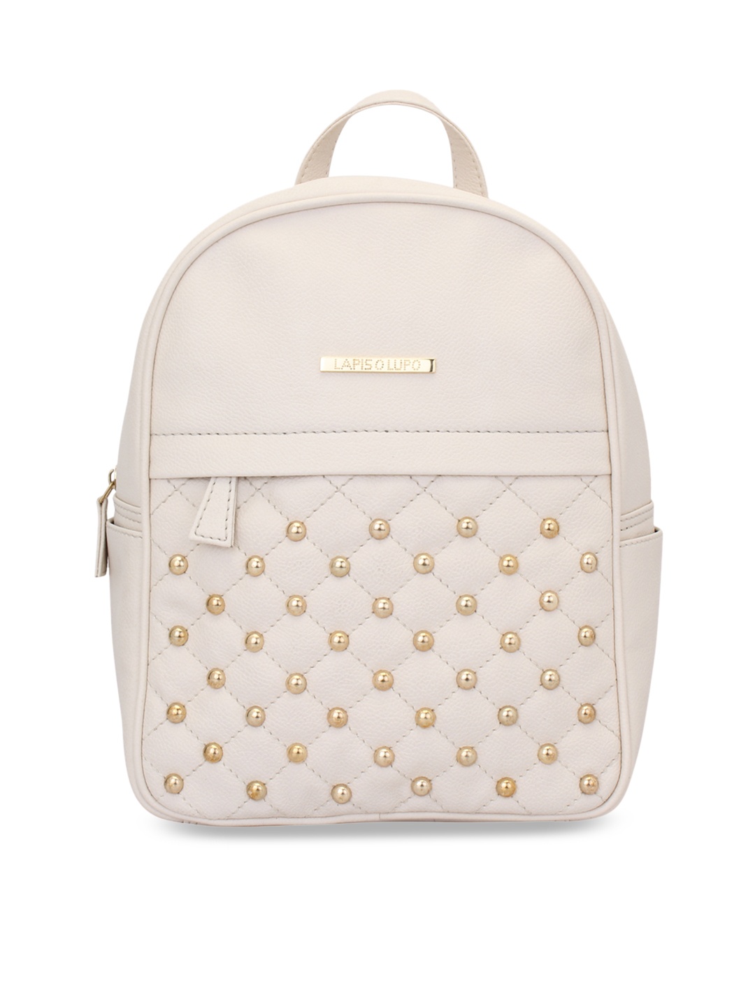 

Lapis O Lupo Women Off-White Embellished Backpack
