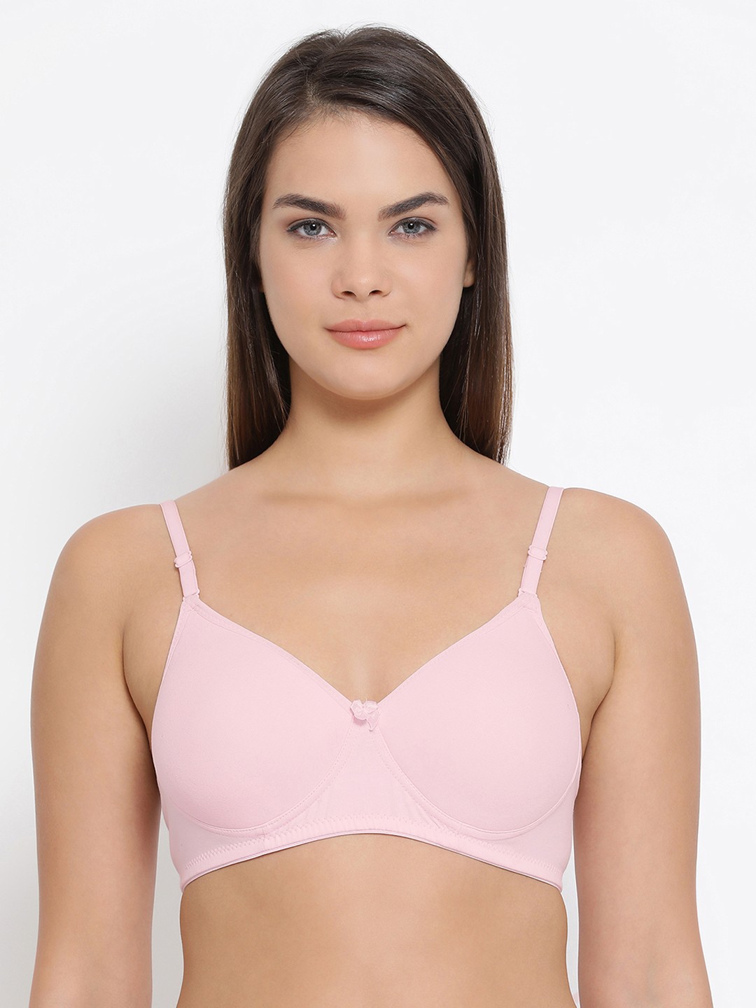 

Clovia Cotton Padded Non-Wired Multiway T-Shirt Bra, Pink