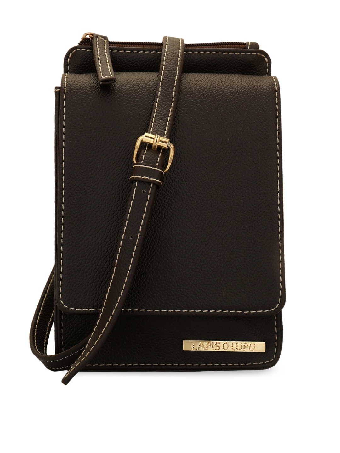 

Lapis O Lupo Brown Solid Mobile Sling Bag