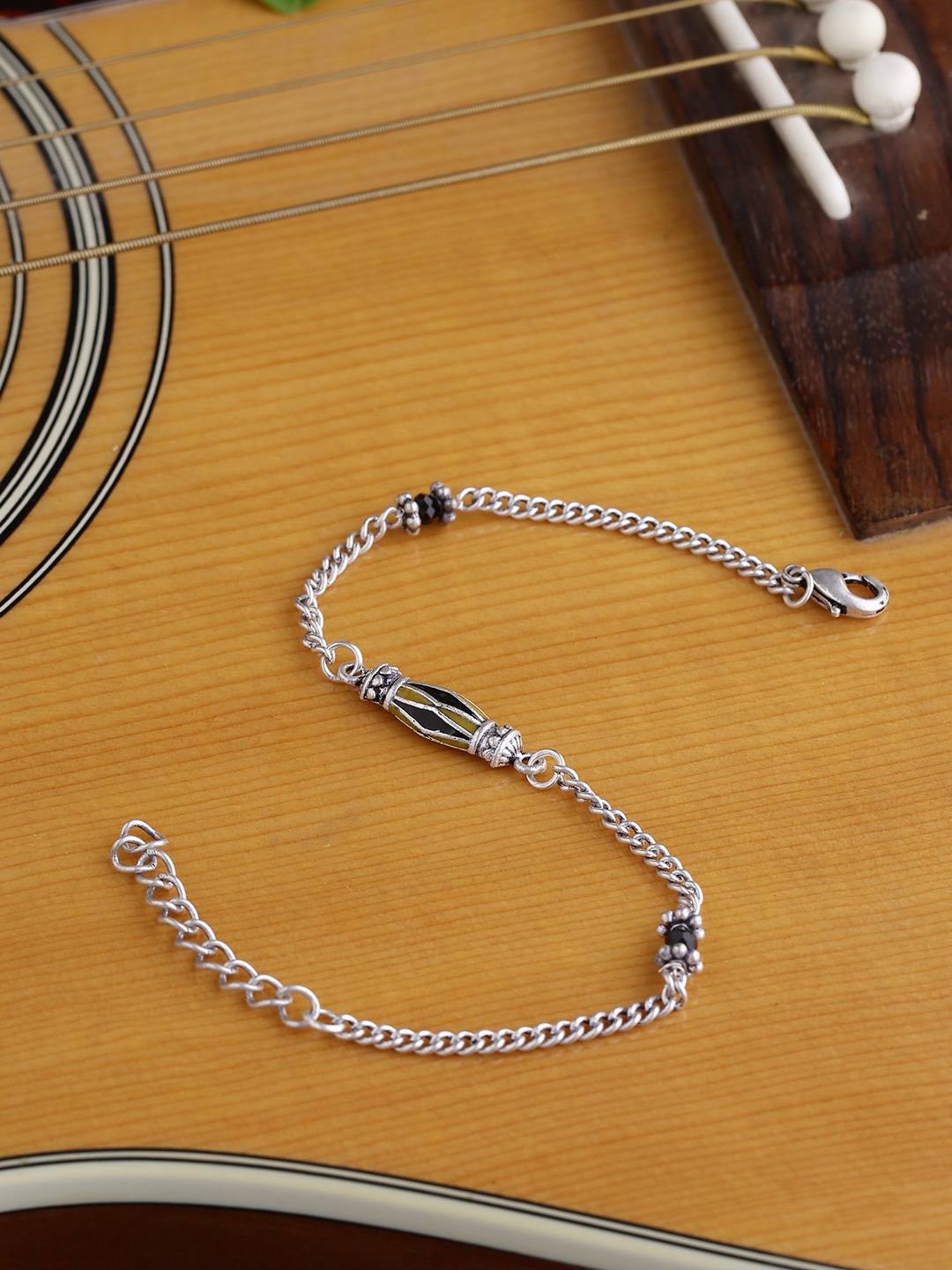 

Voylla Women Oxidised Silver-Plated Anklet