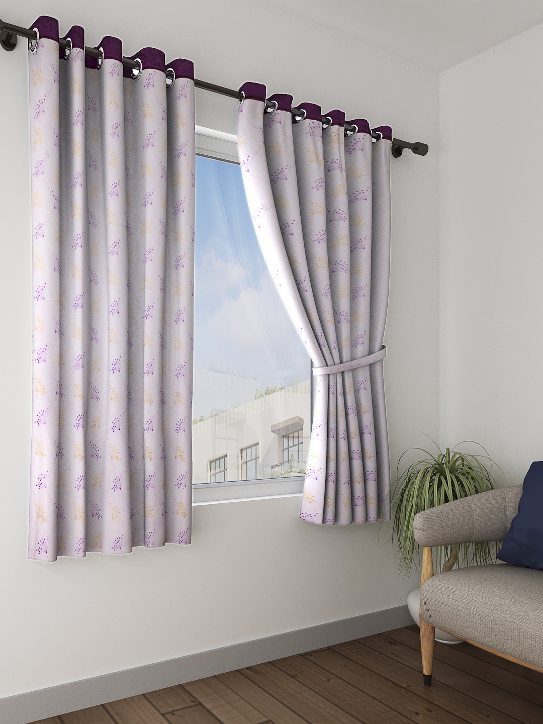

Cortina Lavender Set of 2 Window Curtains