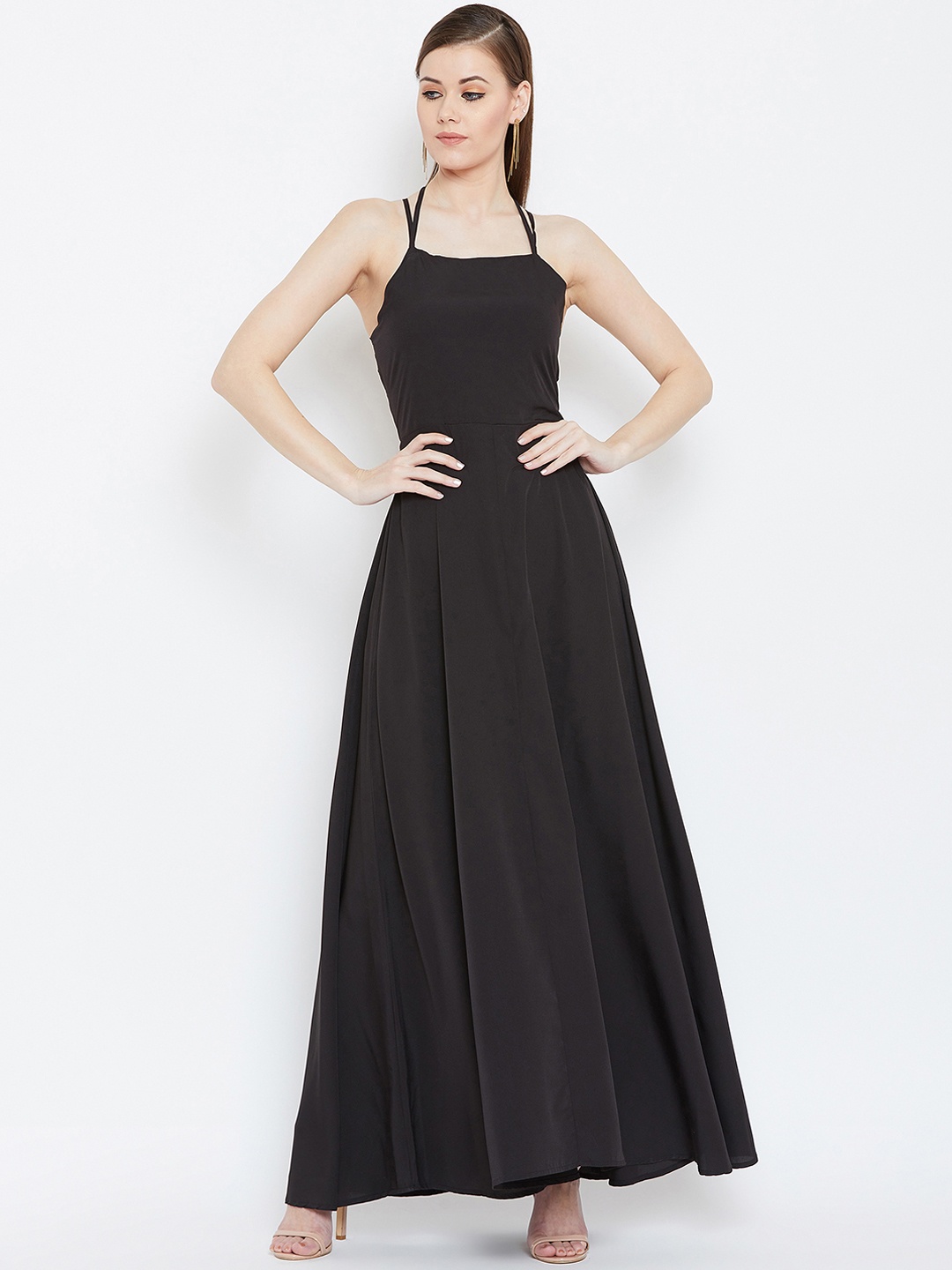

Berrylush Women Black Maxi Dress