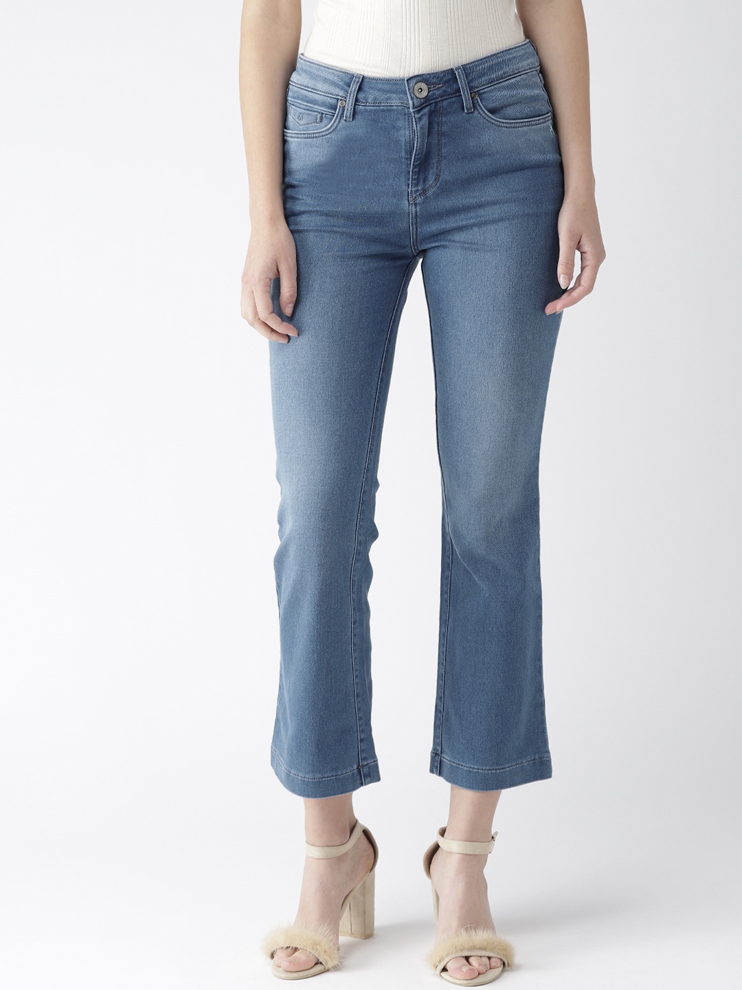 Xpose Women Blue Bootcut High-Rise Clean Look Stretchable Jeans