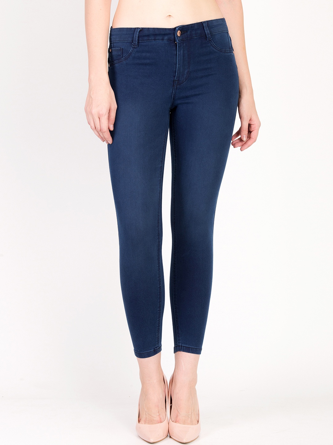 

Kotty Women Blue Skinny Fit High-Rise Clean Look Stretchable Jeans