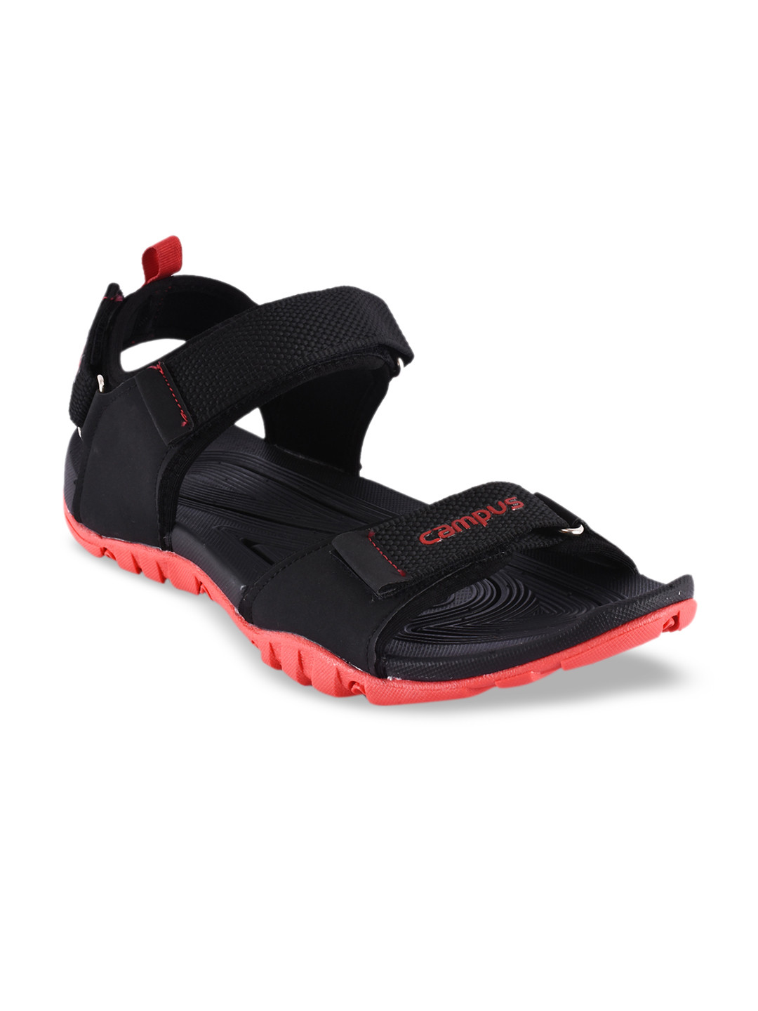 

Campus Men QUICK-2 Navy Sports Sandals, Black