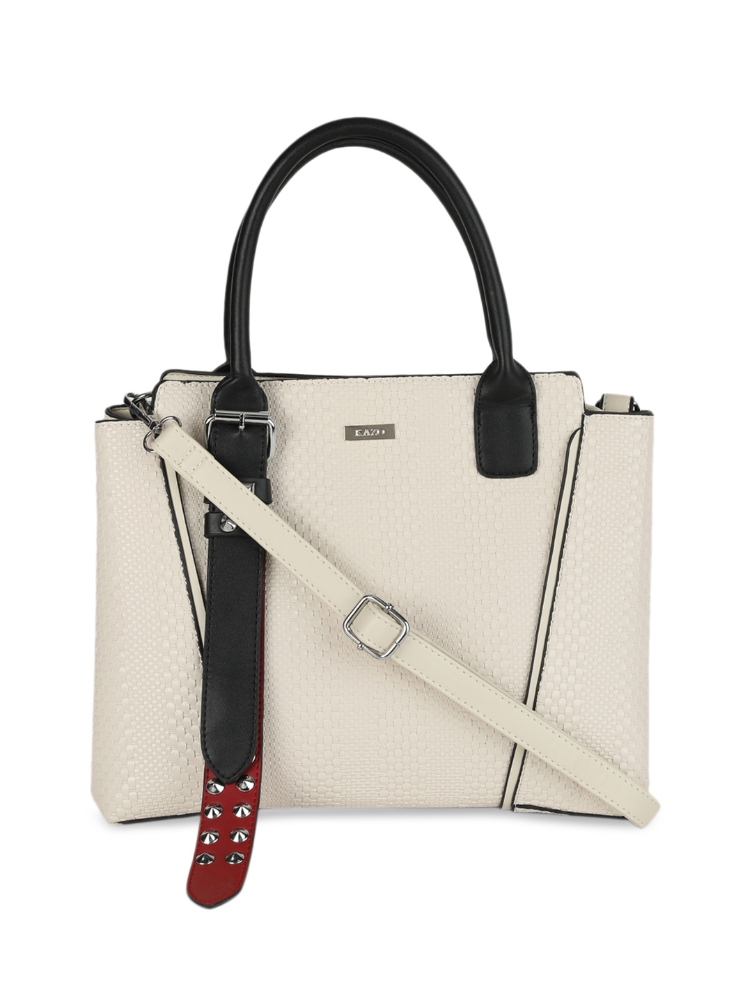 

Kazo Off-White Textured Handheld Bag