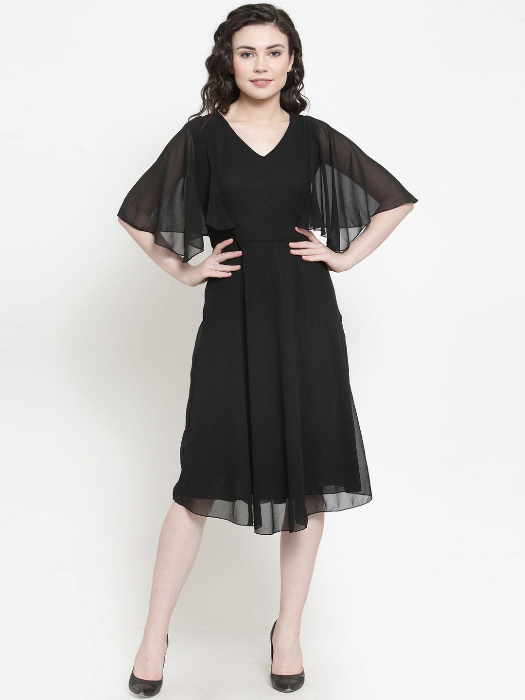 

Color Cocktail Women Black Fit and Flare Dress