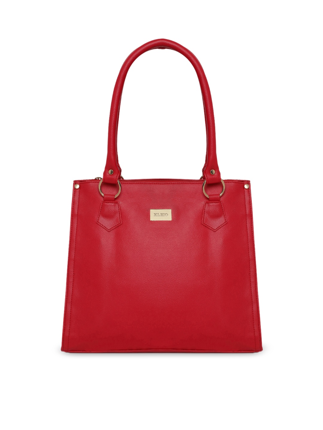 KLEIO Structured Tote Shoulder Bag, Red