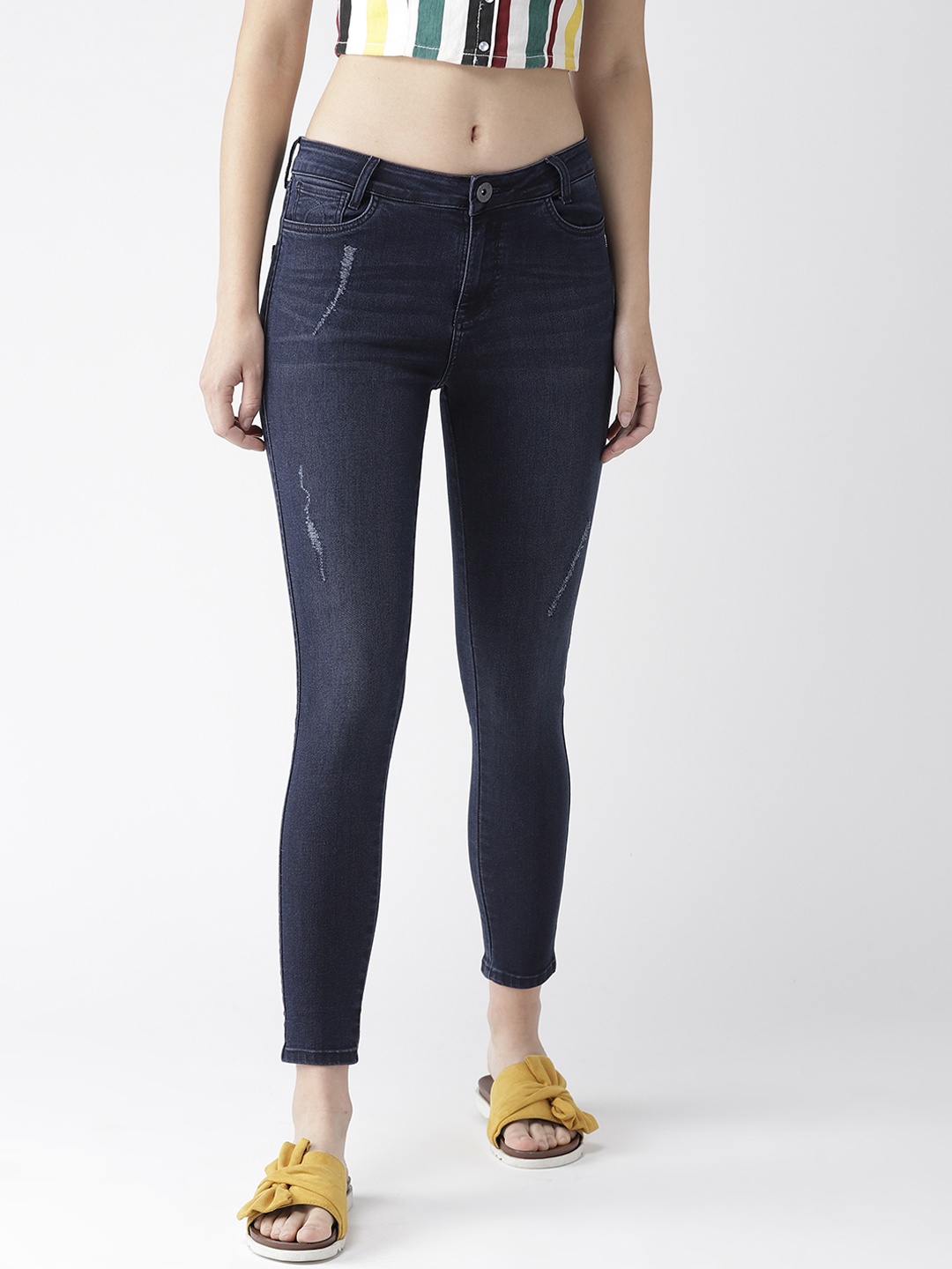 Xpose Women Blue Skinny Fit High-Rise Clean Look Stretchable Jeans
