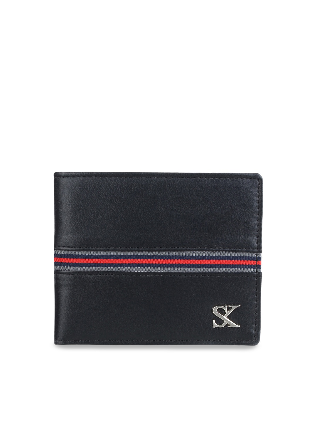 

STYLER KING Men Black Leather Two Fold Wallet