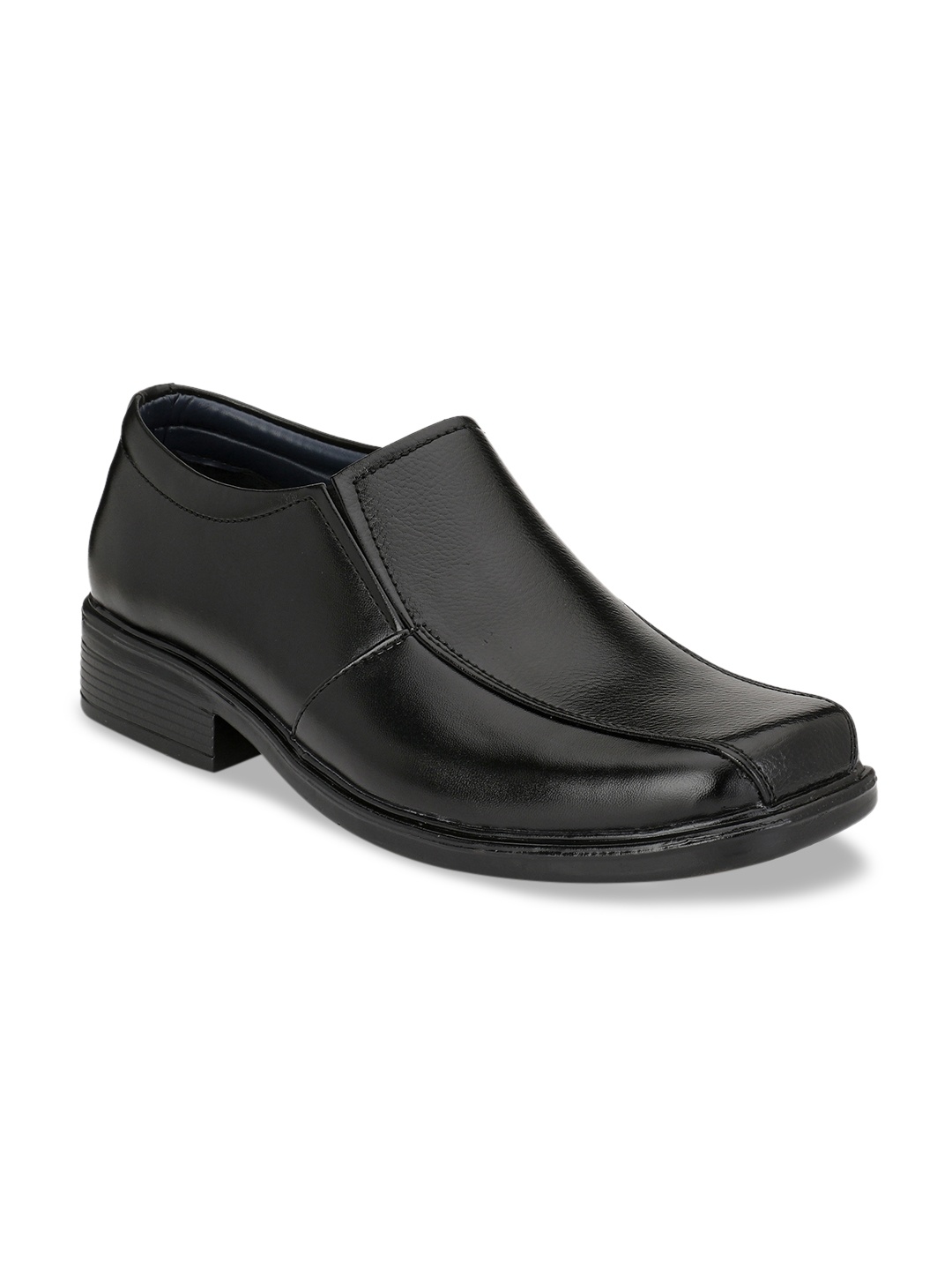 

Azzaro Black Men Black Slip-On Formal Shoes