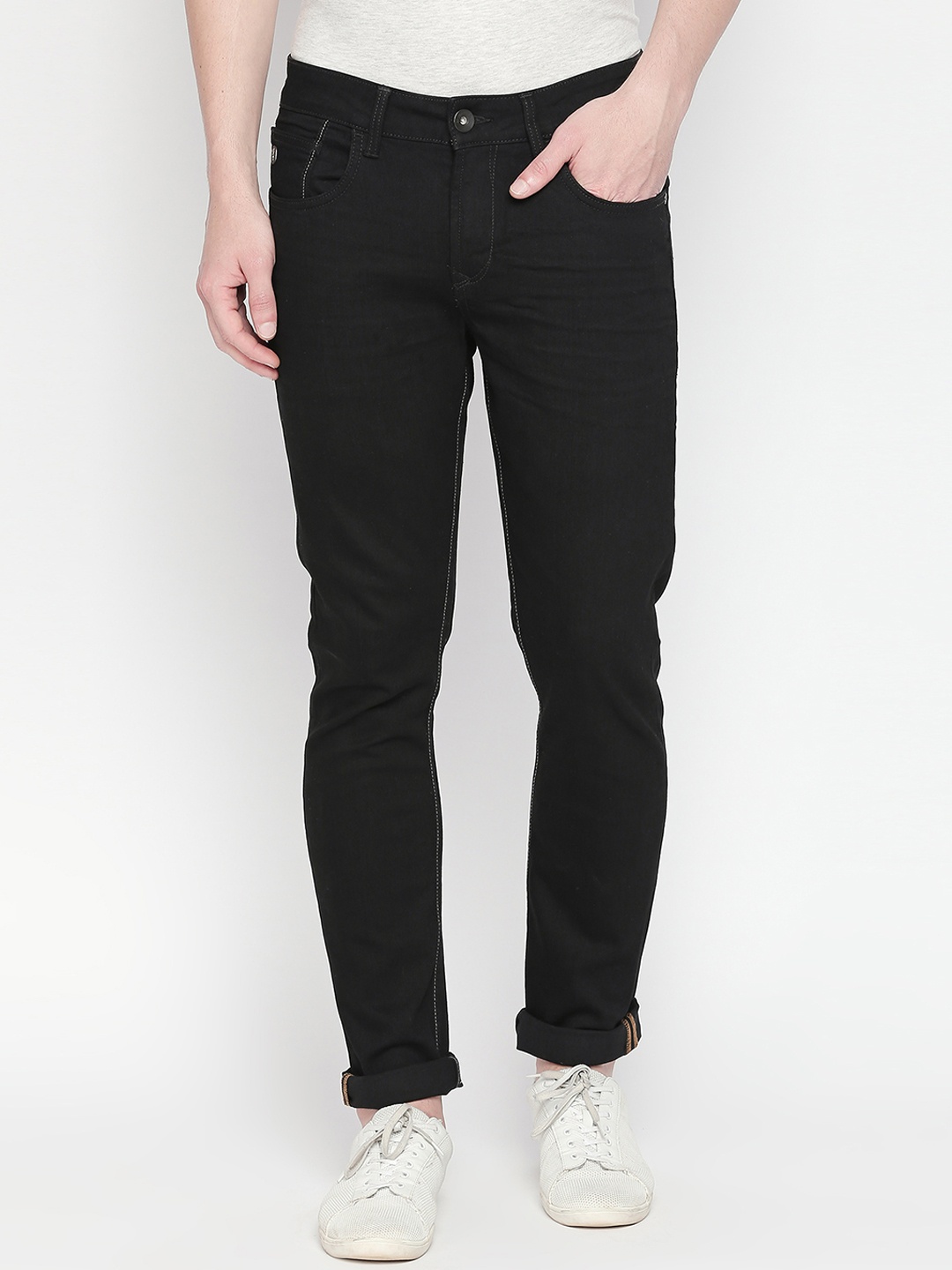 

SF JEANS by Pantaloons Men Black Skinny Fit Low-Rise Clean Look Stretchable Jeans