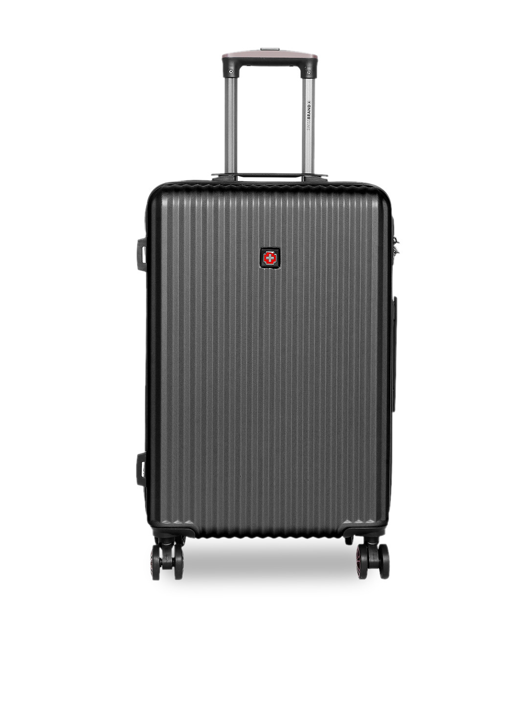 

SWISS BRAND Black Riga Range Hard Side Cabin Trolley Bag