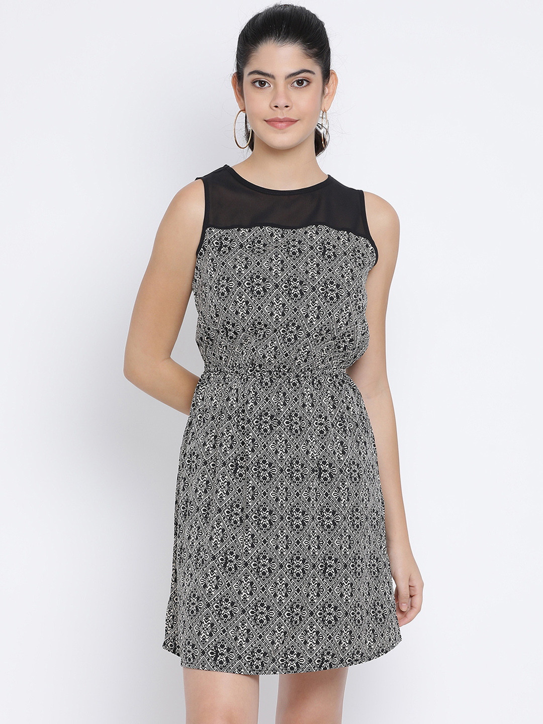

Oxolloxo Women Black Fit and Flare Dress