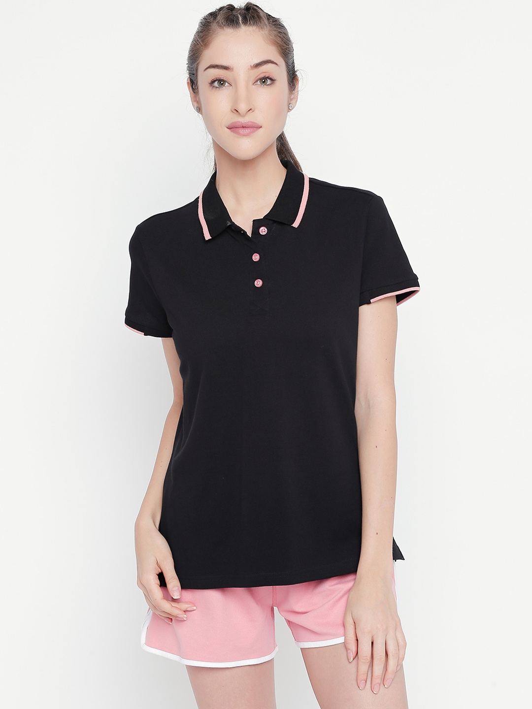 

Ajile by Pantaloons Women Black Striped Shirt Style Top