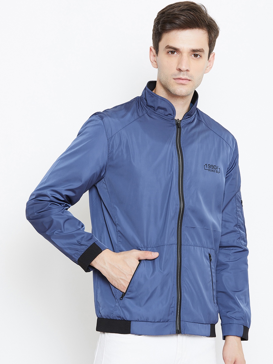 

Duke Men Blue Solid Bomber