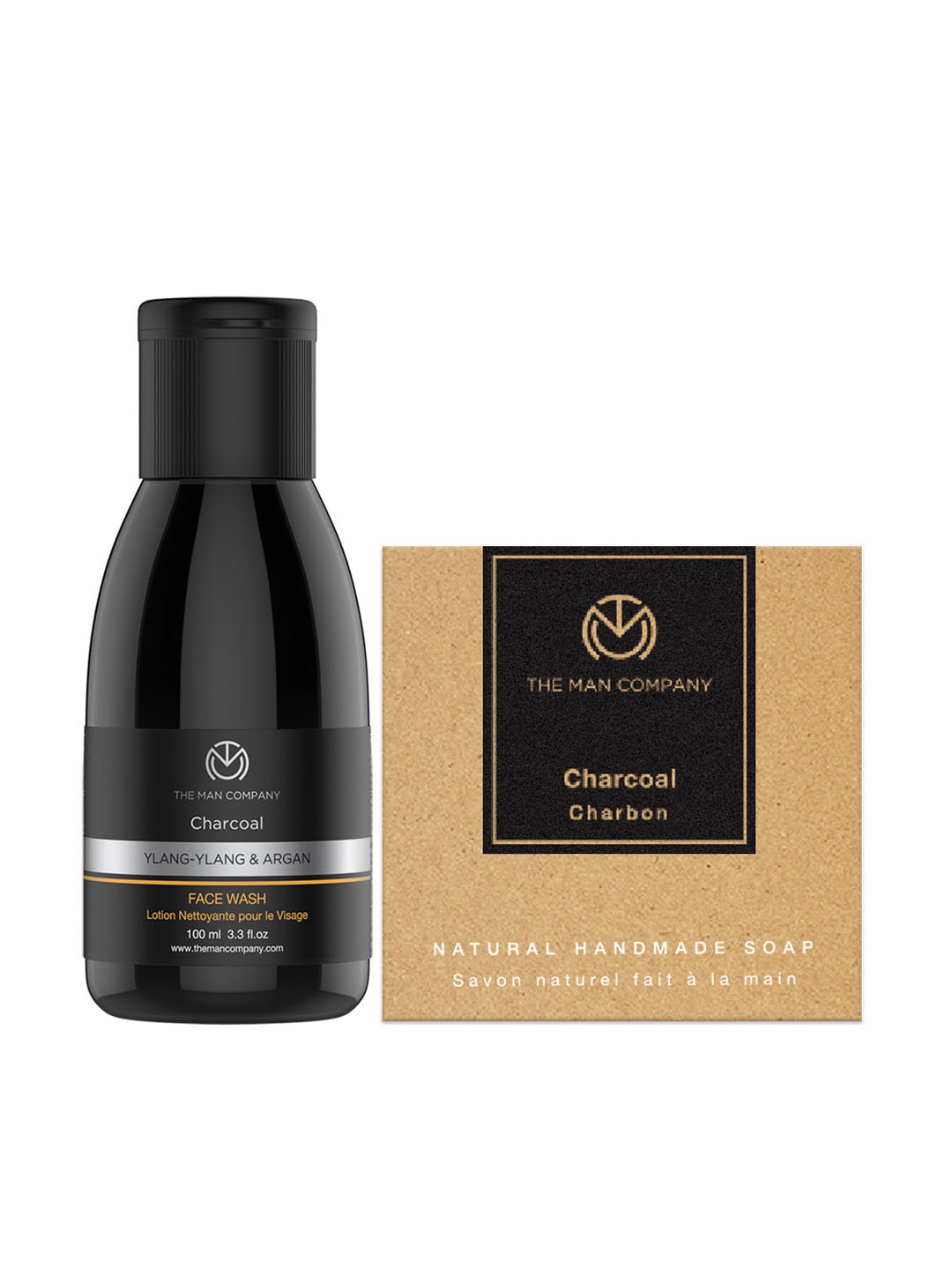 

THE MAN COMPANY Set of Face Wash and Body Soap 225 gm, Black