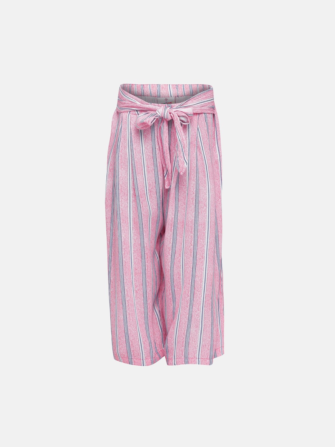 

Oxolloxo Girls Pink Regular Fit Striped Parallel Trousers