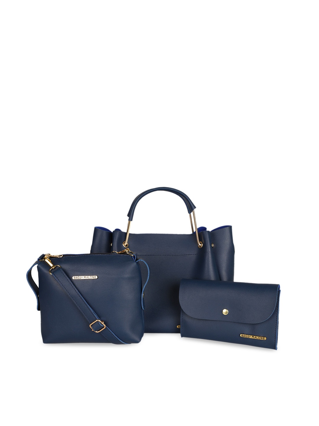 

Bagsy Malone Blue Solid Handheld Bag with Sling Bag and Clutch