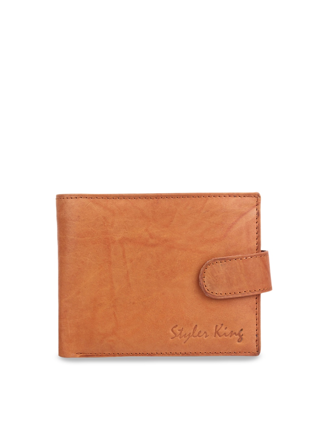 

STYLER KING Men Tan Solid Two Fold Wallet