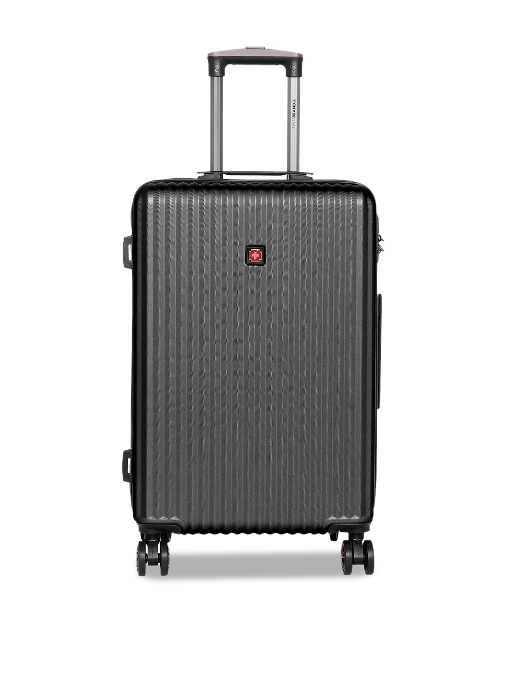 

SWISS BRAND Black Riga Range Hard Side Medium Trolley Bag