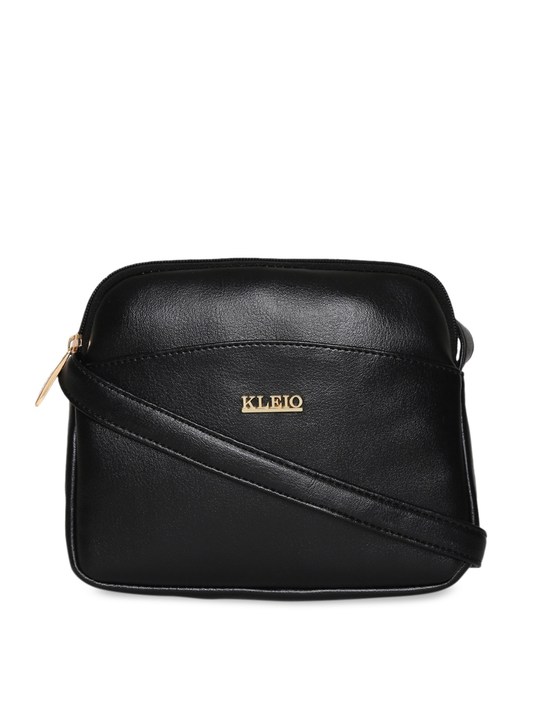 

KLEIO Solid Sling Cross Body Bag, Black