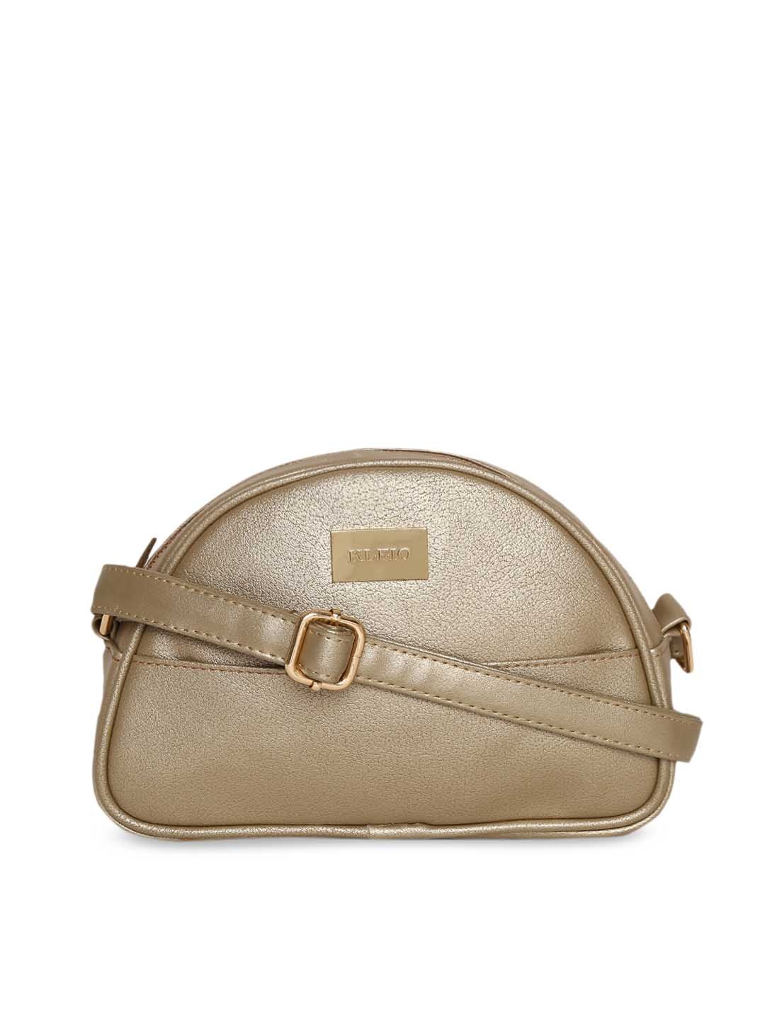 

KLEIO Gold-Toned Solid Half Moon Sling Bag