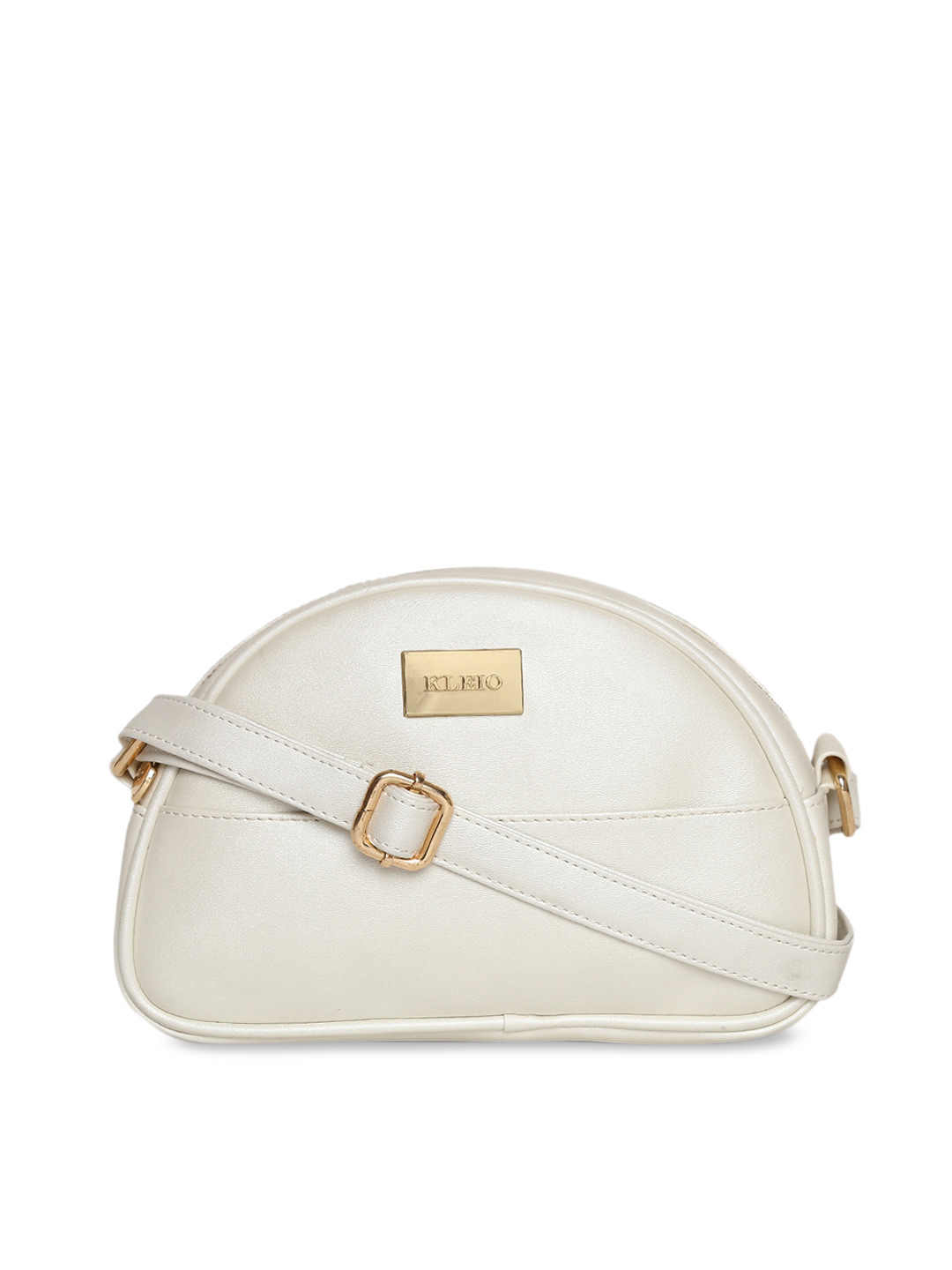 

KLEIO White Solid Sling Bag