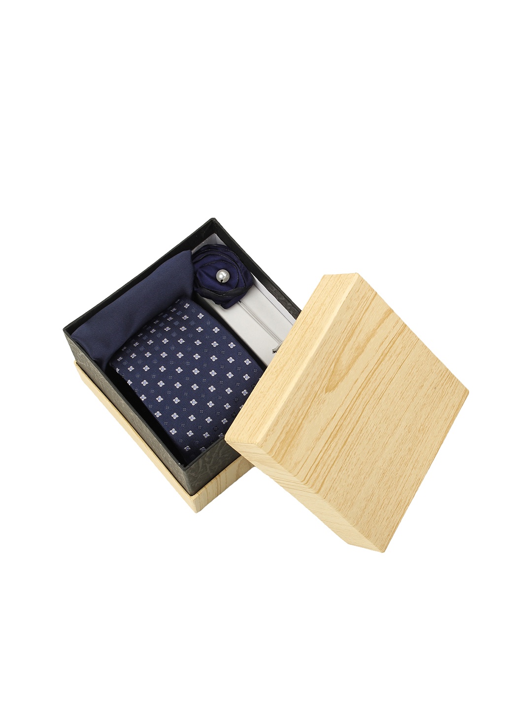 

Alvaro Castagnino Men Blue & Silver-Toned Accessory Gift Set