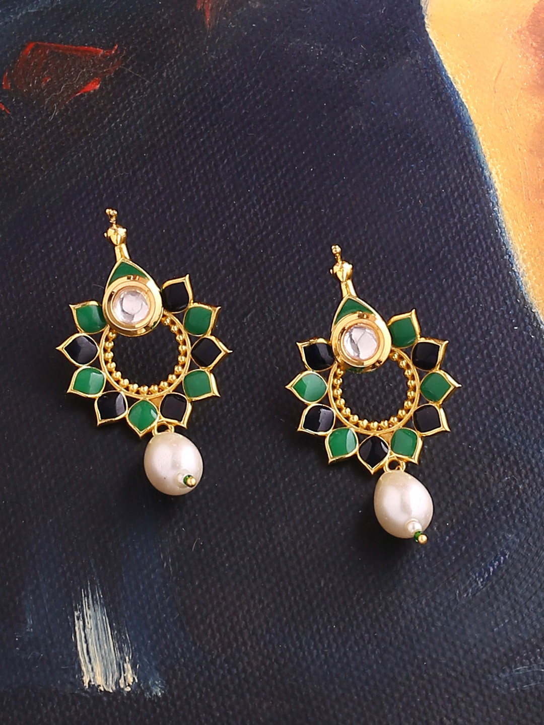 

Voylla Gold-Toned Classic Drop Earrings