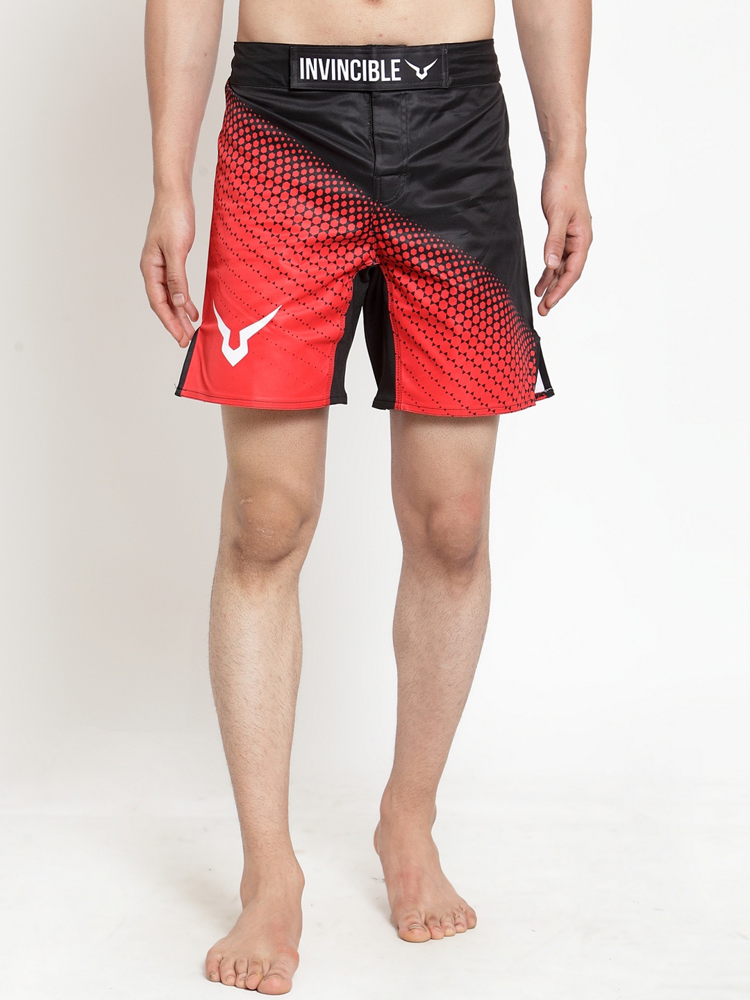 

Invincible Men Black Printed Regular Fit MMA Fights Sports Shorts