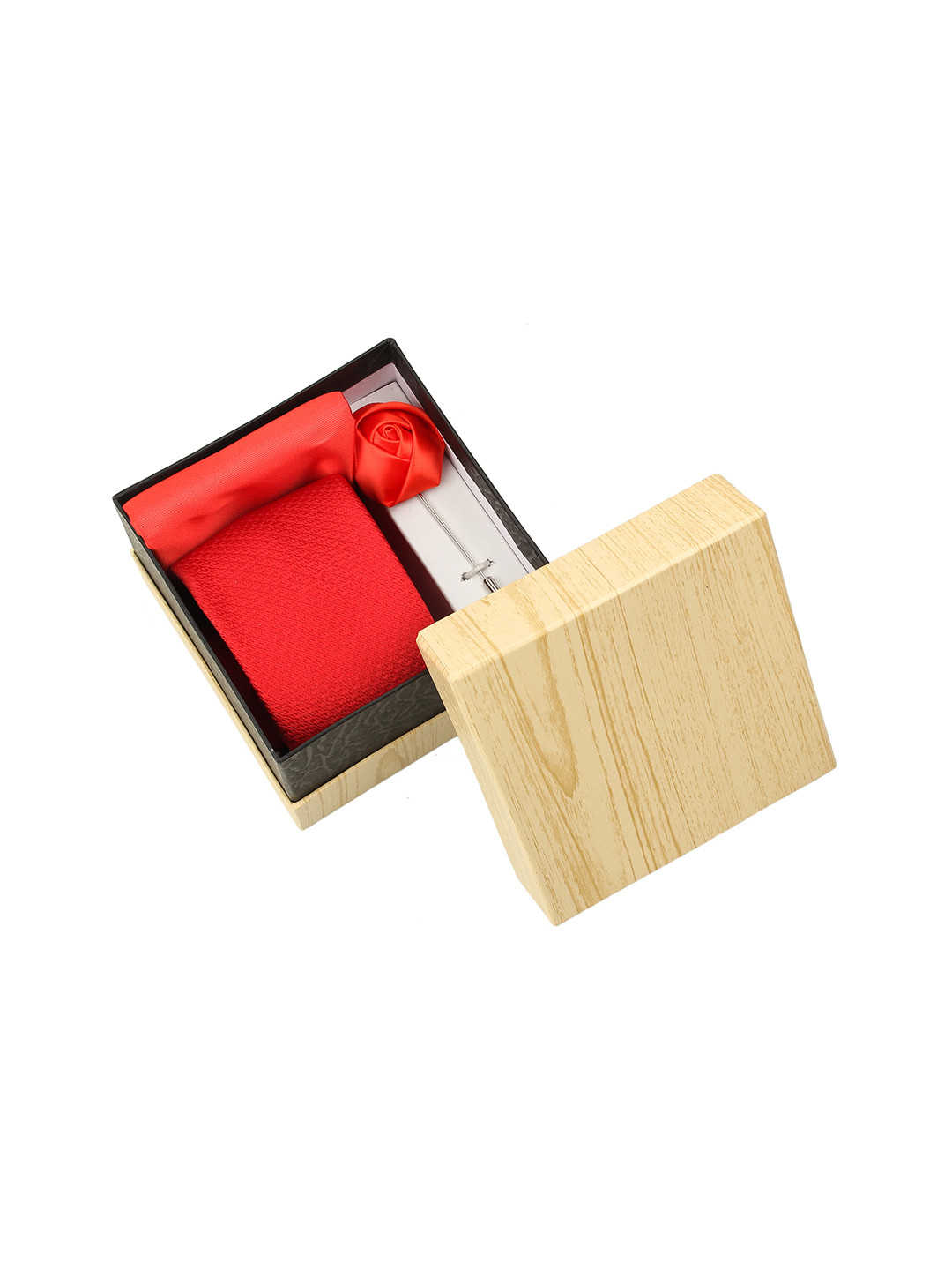 

Alvaro Castagnino Men Red & Silver-Toned Accessory Gift Set