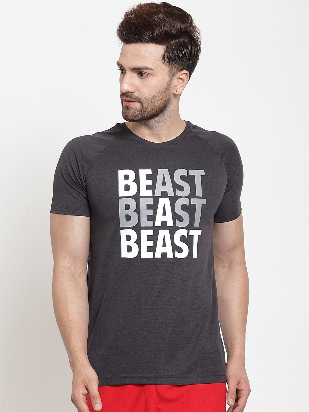 

Invincible Men Be A Beast Gym Tee, Grey
