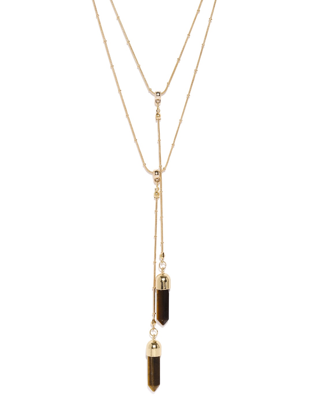 Blisscovered Women Brown & Black Metal Necklace