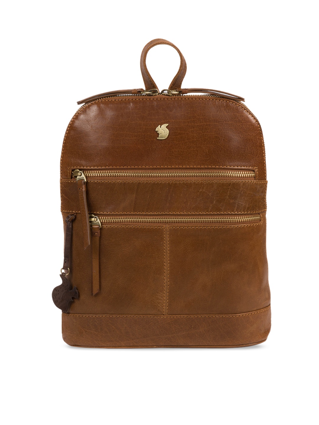 

PURE LUXURIES LONDON Women Tan Concka Collection Genuine Leather Francisca Backpack