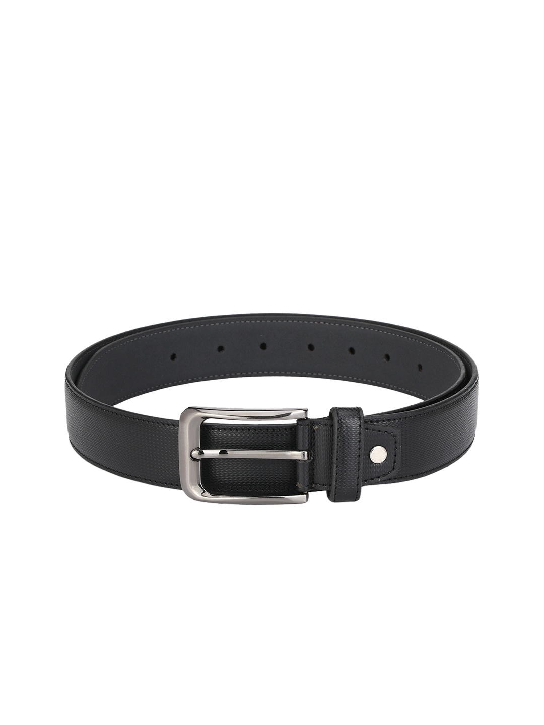 Calvadoss Men Black Textured Belt