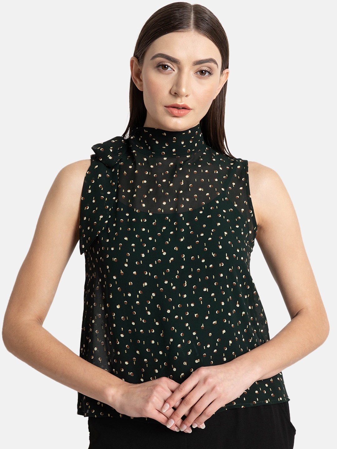 Kazo Women Green Printed Top