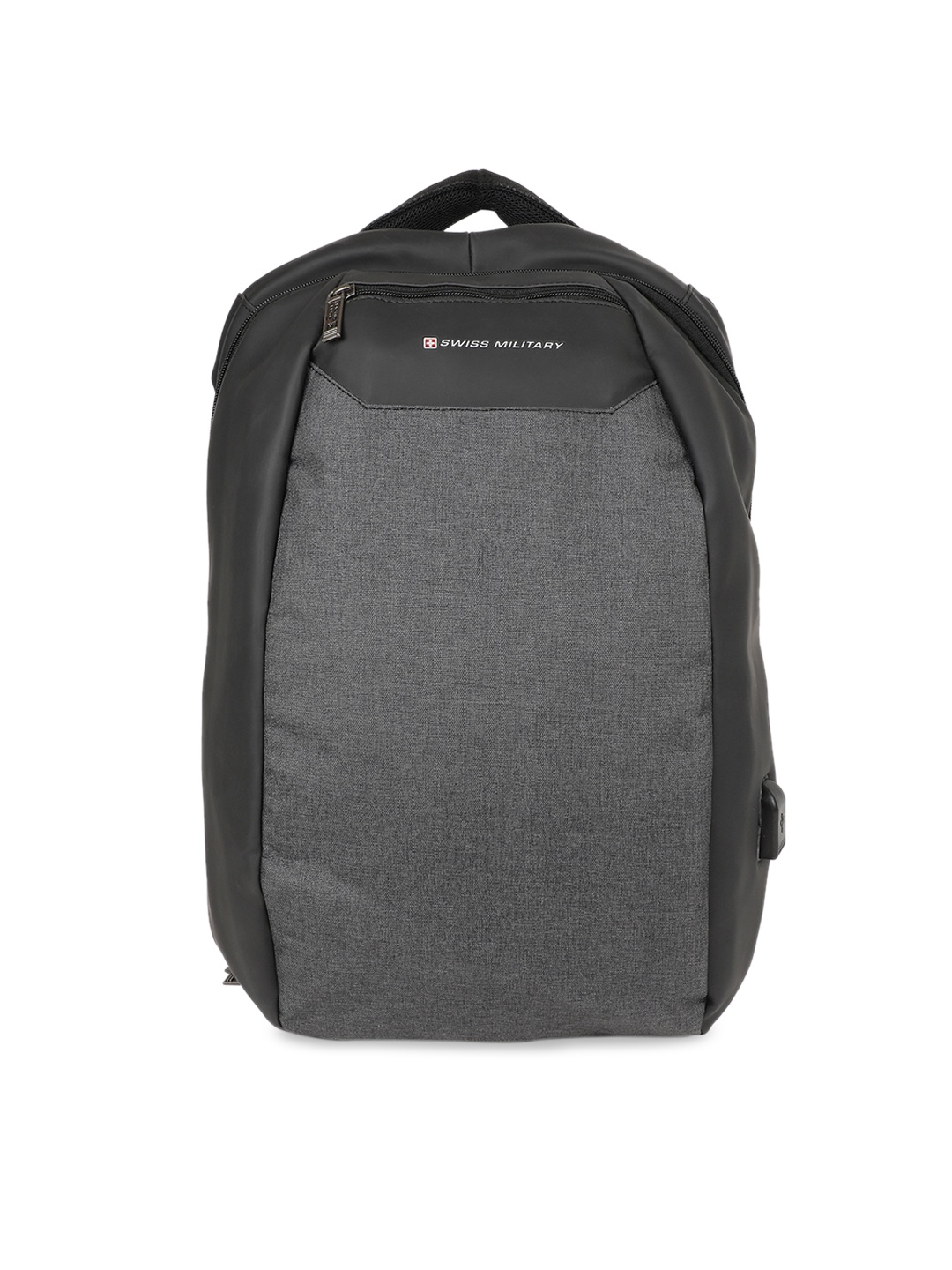 

SWISS MILITARY Unisex Black & Grey Solid Backpack