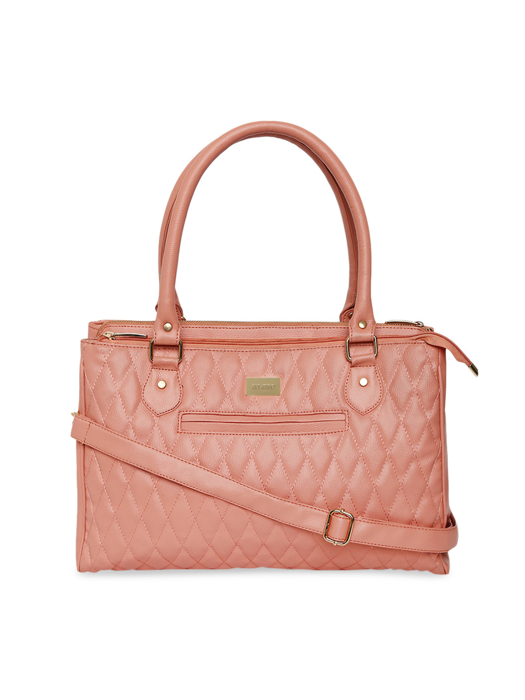 

KLEIO Quilted Mullti Utility Laptop Handbag, Peach