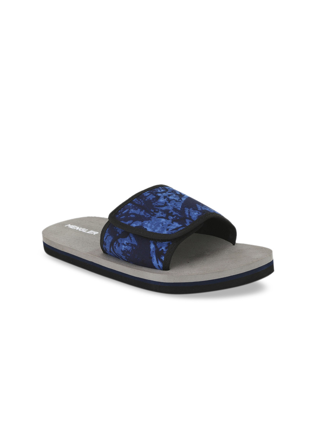 

MENGLER Men Blue Printed Sliders