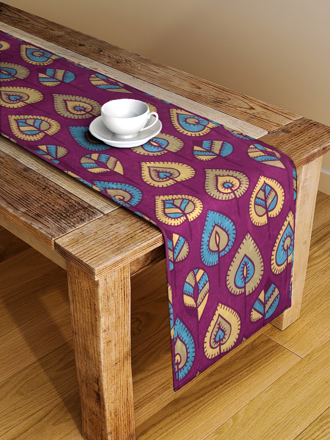 

Alina decor Multicoloured Digitally Printed Table Runner, Maroon