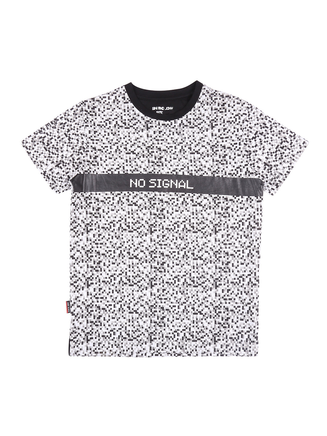 

Gini and Jony Boys White Printed Round Neck T-shirt
