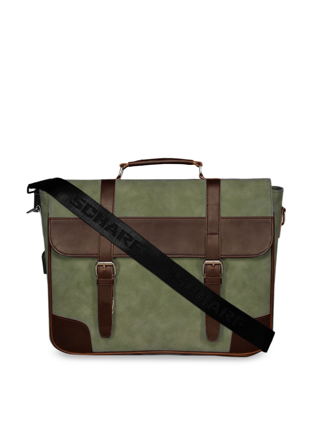 

SCHARF Unisex Green Solid Laptop Bag