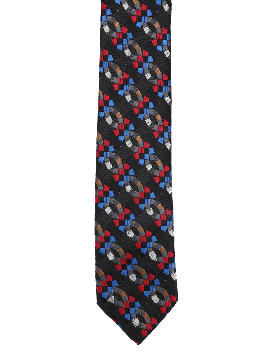 

Calvadoss Black & Red Woven Design Broad Tie