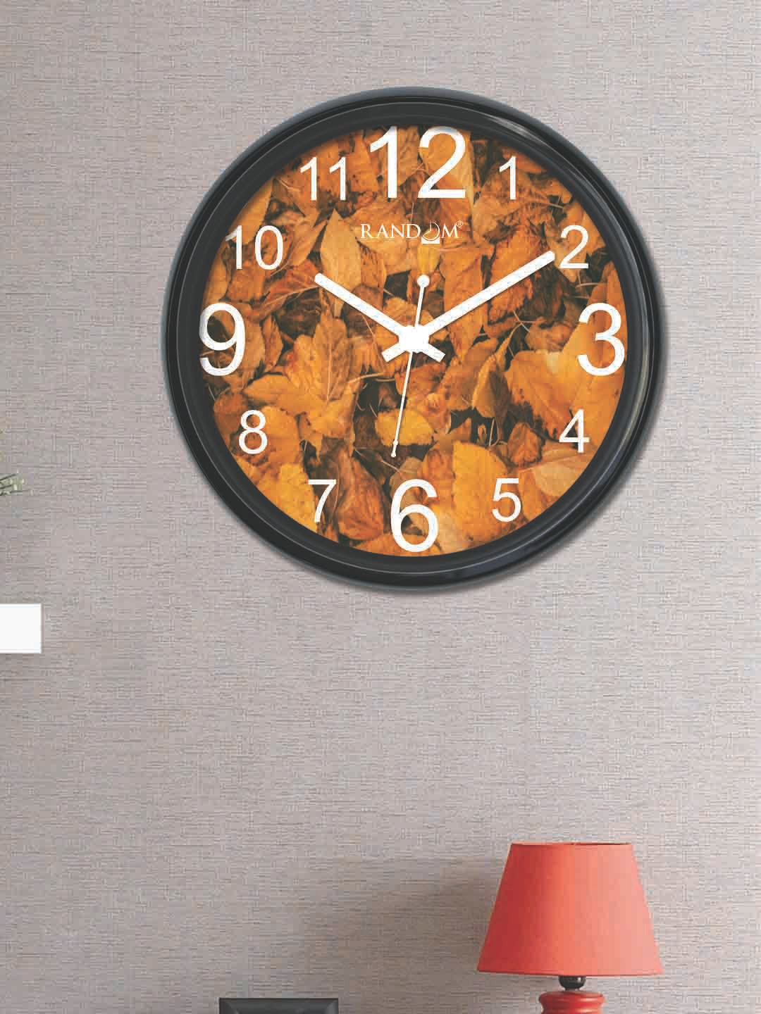 

RANDOM Copper-Toned Round Printed 30 cm Analogue Wall Clock