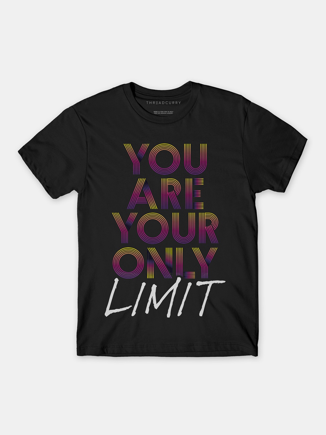 

THREADCURRY Boys Black Motivational Quote Print Tshirt