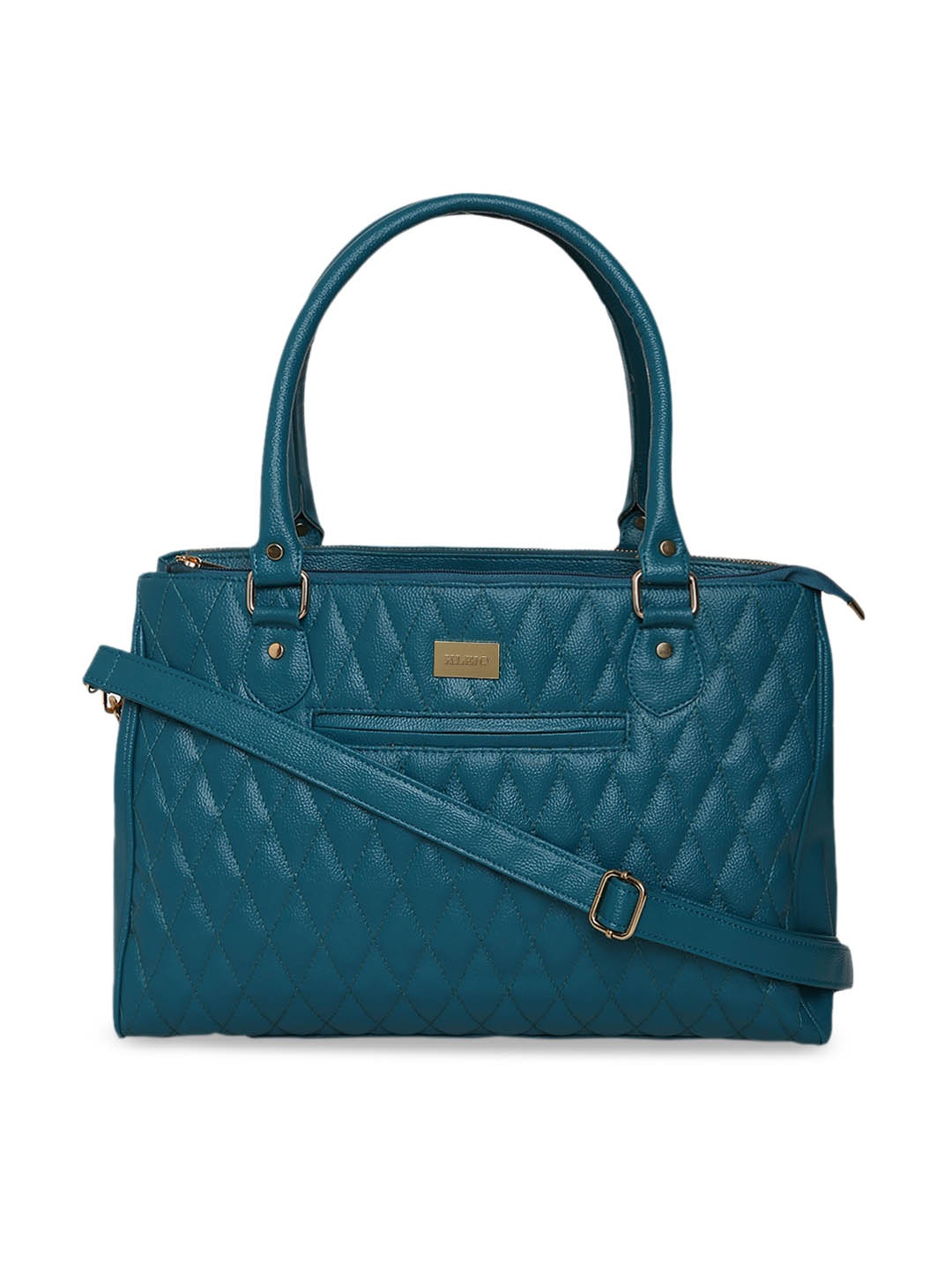 

KLEIO Women Multi Utility Quilted Structured Handheld Bag, Teal